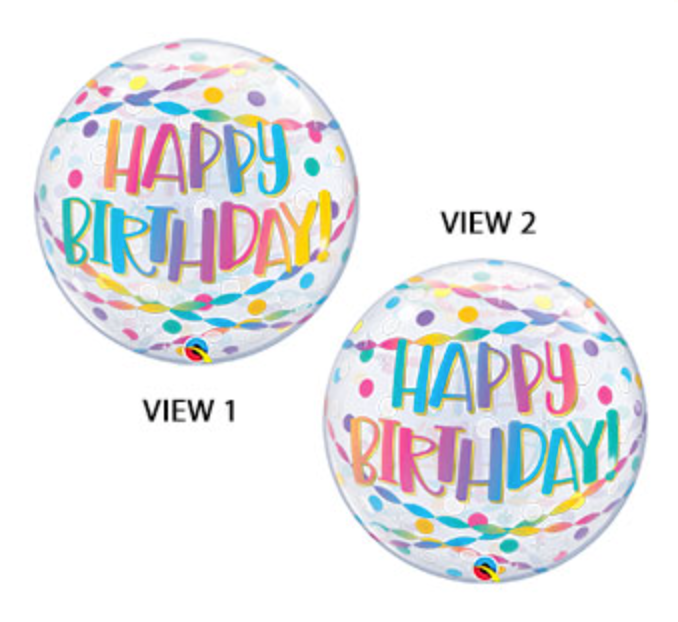 Bubble Balloon: HBD Confetti and Streamers