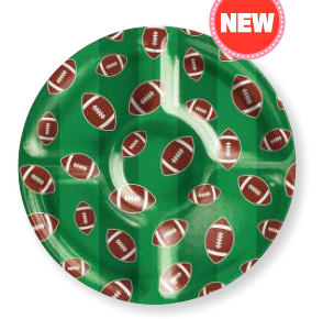 Football Compartment Tray - Round