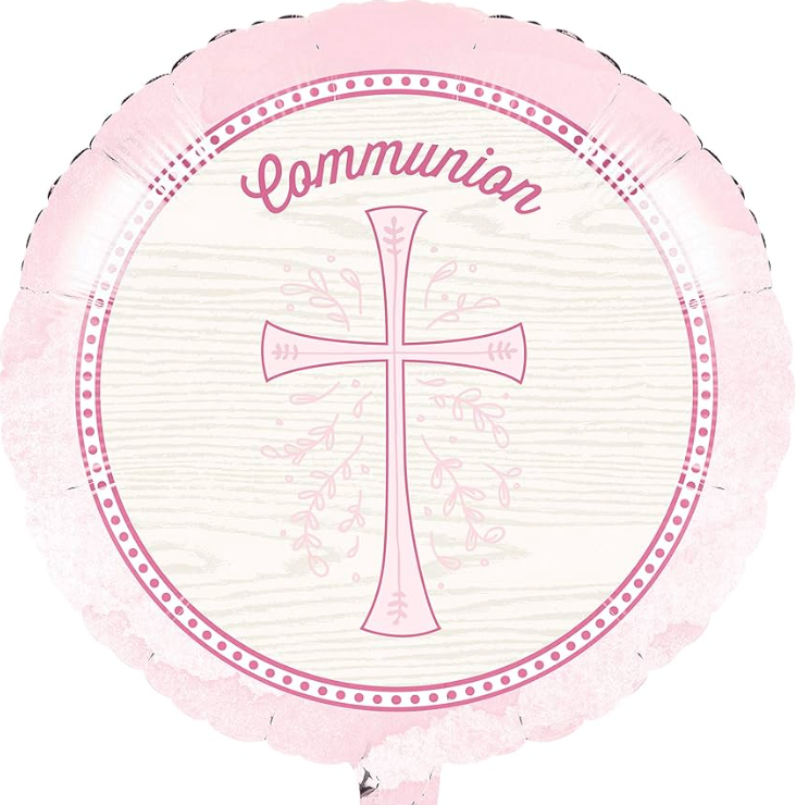 18" Pink Communion Mylar