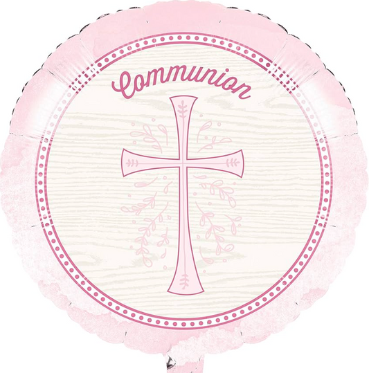 18" Pink Communion Mylar