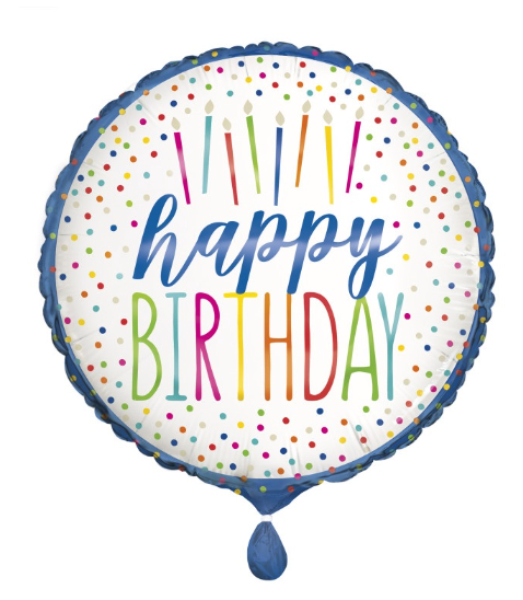 18" Silver Style Birthday Foil Balloon