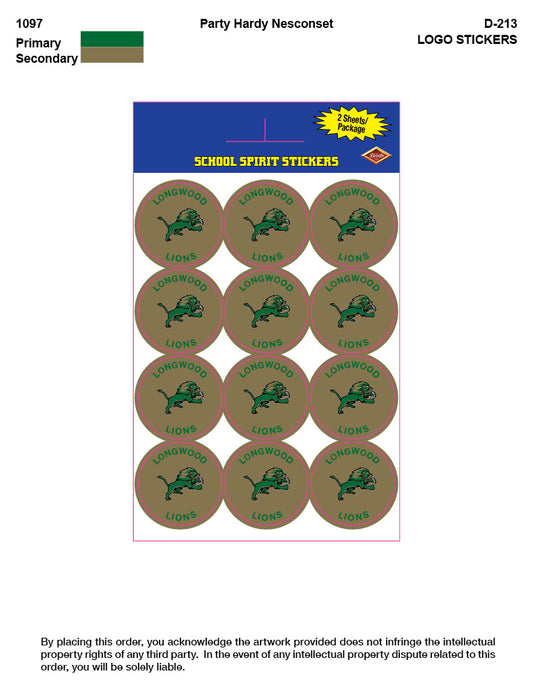 Custom School Stickers- Longwood