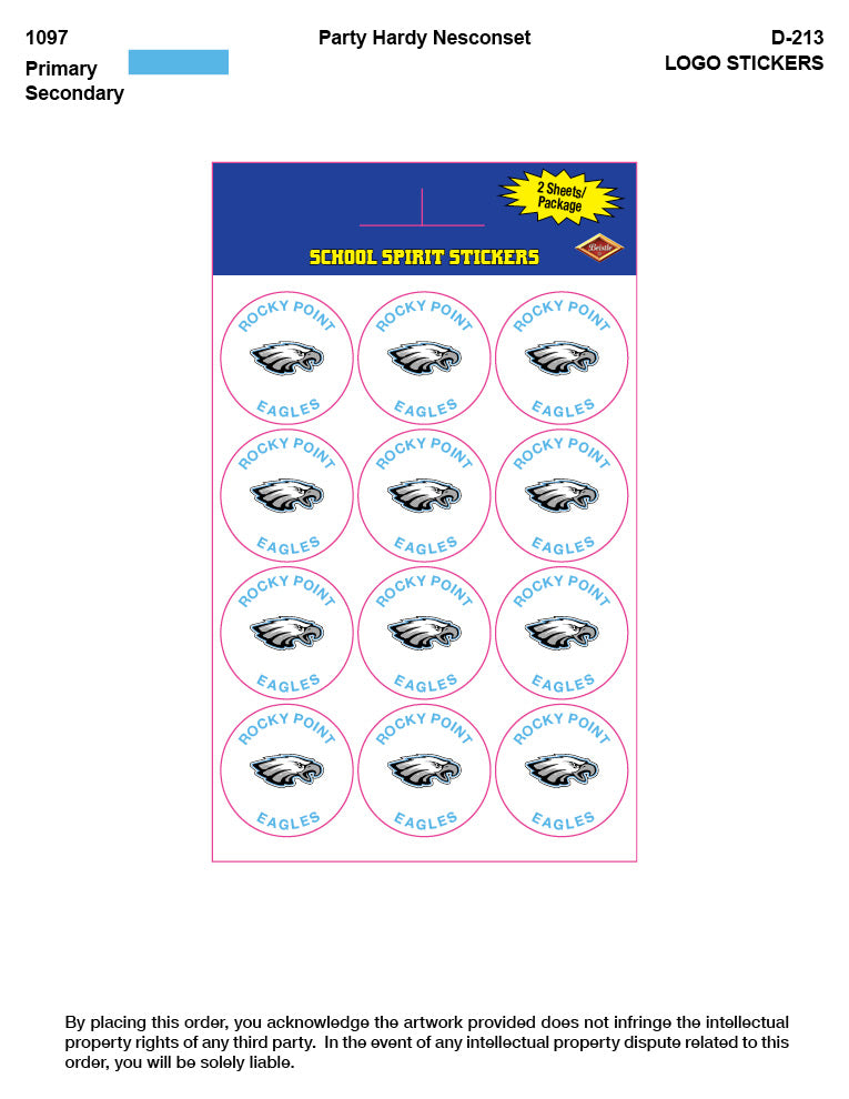 Custom School Stickers- Rocky Point