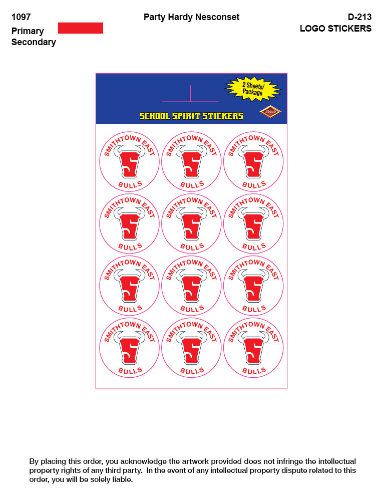 Custom School Stickers- Smithtown East