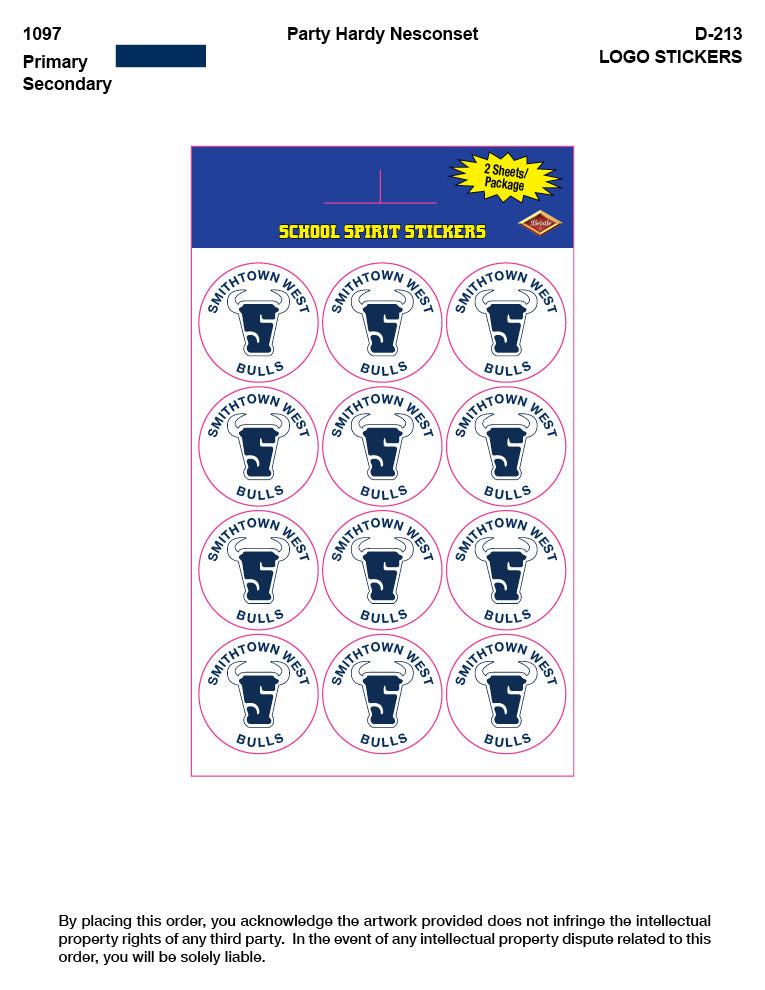 Custom School Stickers- Smithtown West