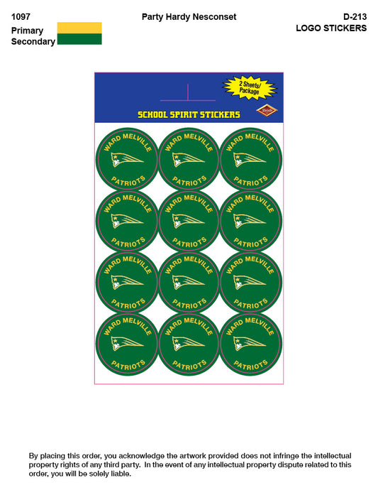 Custom School Stickers- Ward Melville