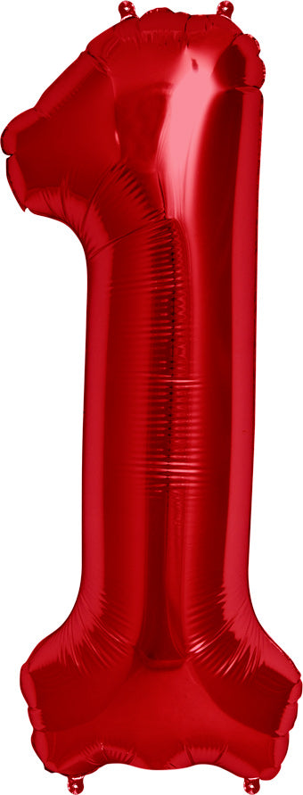 Supershape Red "1" Balloon