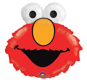 Elmo shaped balloon. Balloon delivery and pickup in Nesconset or Miller Place, NY.