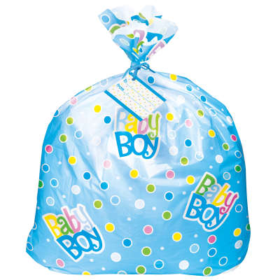 Blue Polka Dots Baby Shower Gift Bag