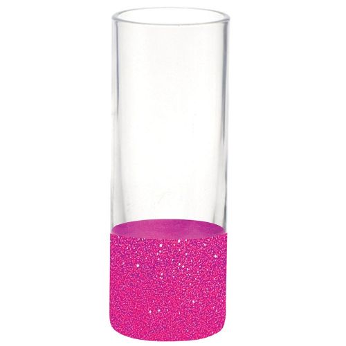 Pink Glitter Shot Glass