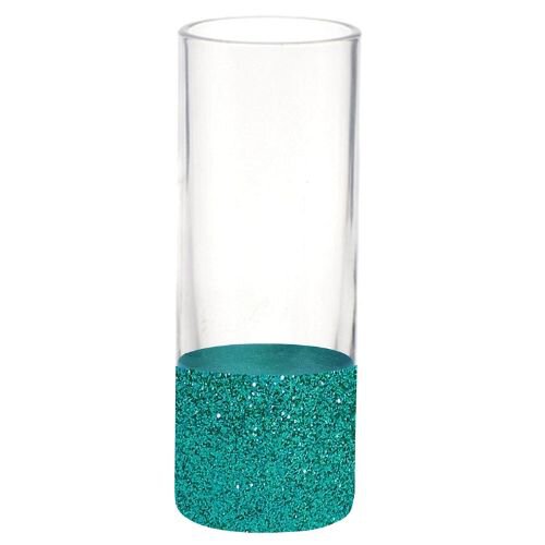 Turquoise Glitter Shot Glass