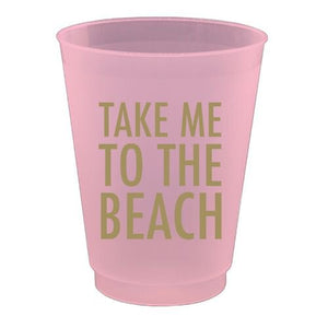 Take Me to the Beach Party Glass