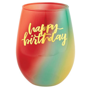 Wine Glass - Happy Birthday