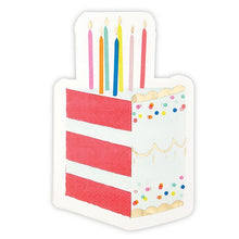 Load image into Gallery viewer, Birthday Cake Slice Shaped Napkins
