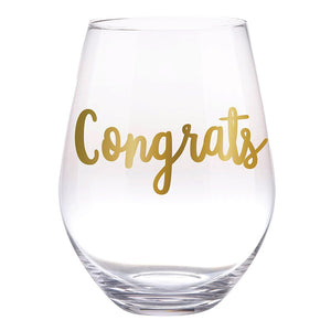 Jumbo Wine Glass - Congrats