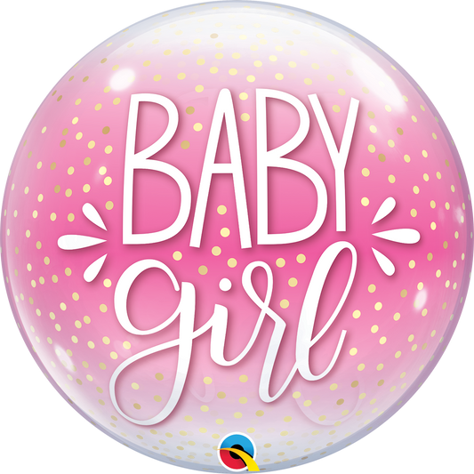 Bubble Balloon: Baby Girl Confetti