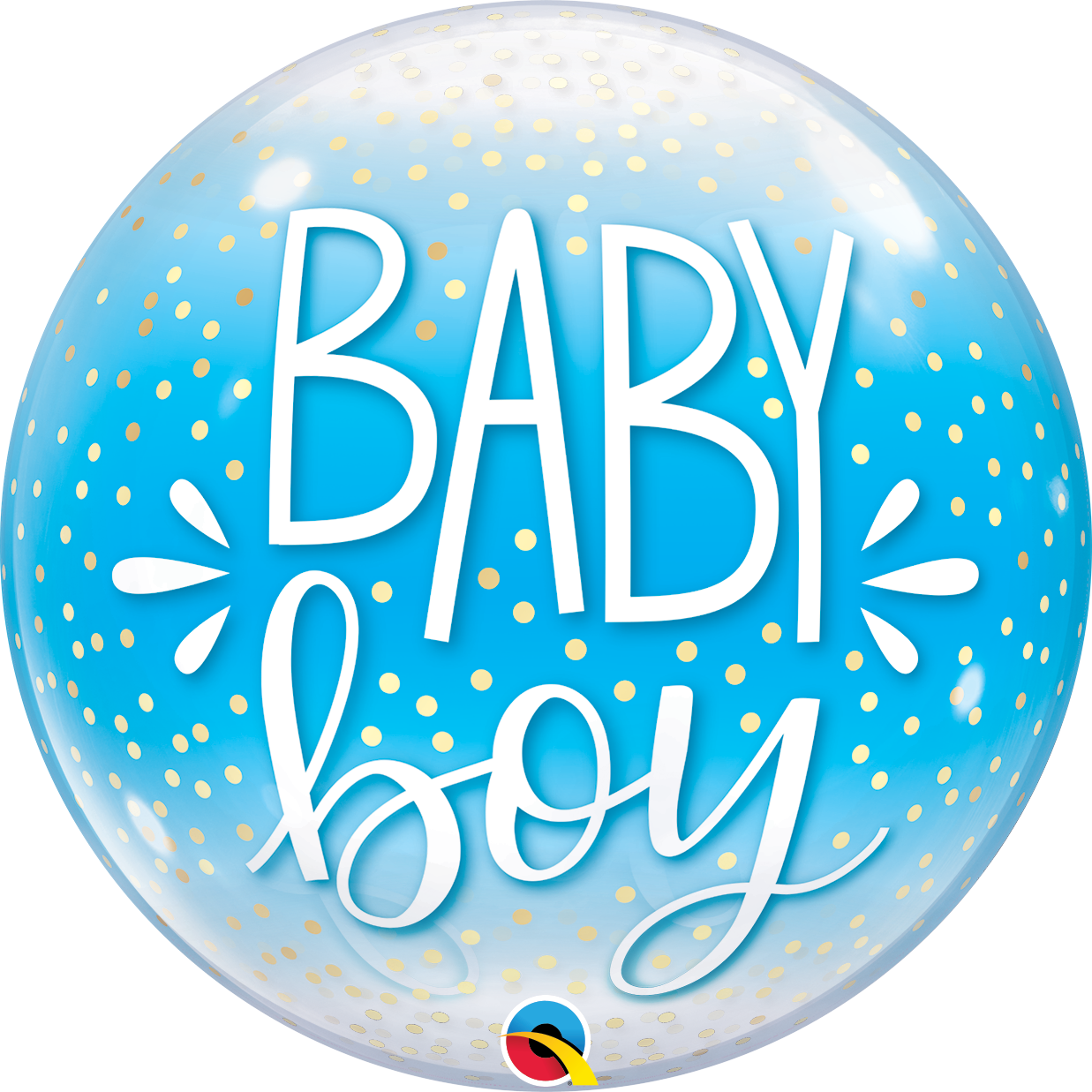 Bubble Balloon: Baby Boy Confetti