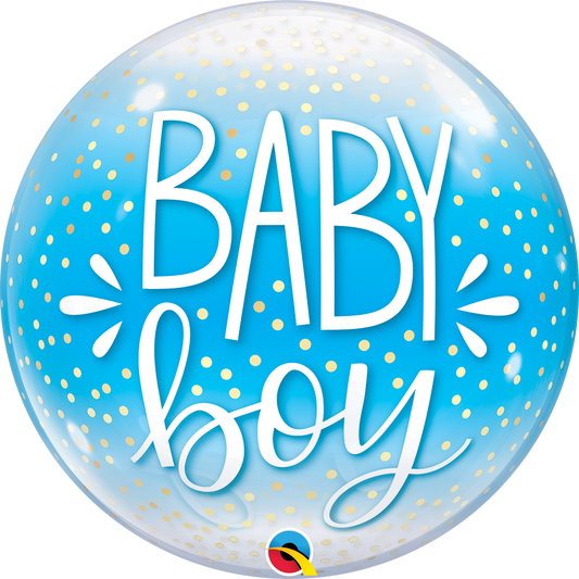 Bubble Balloon: Baby Boy Confetti