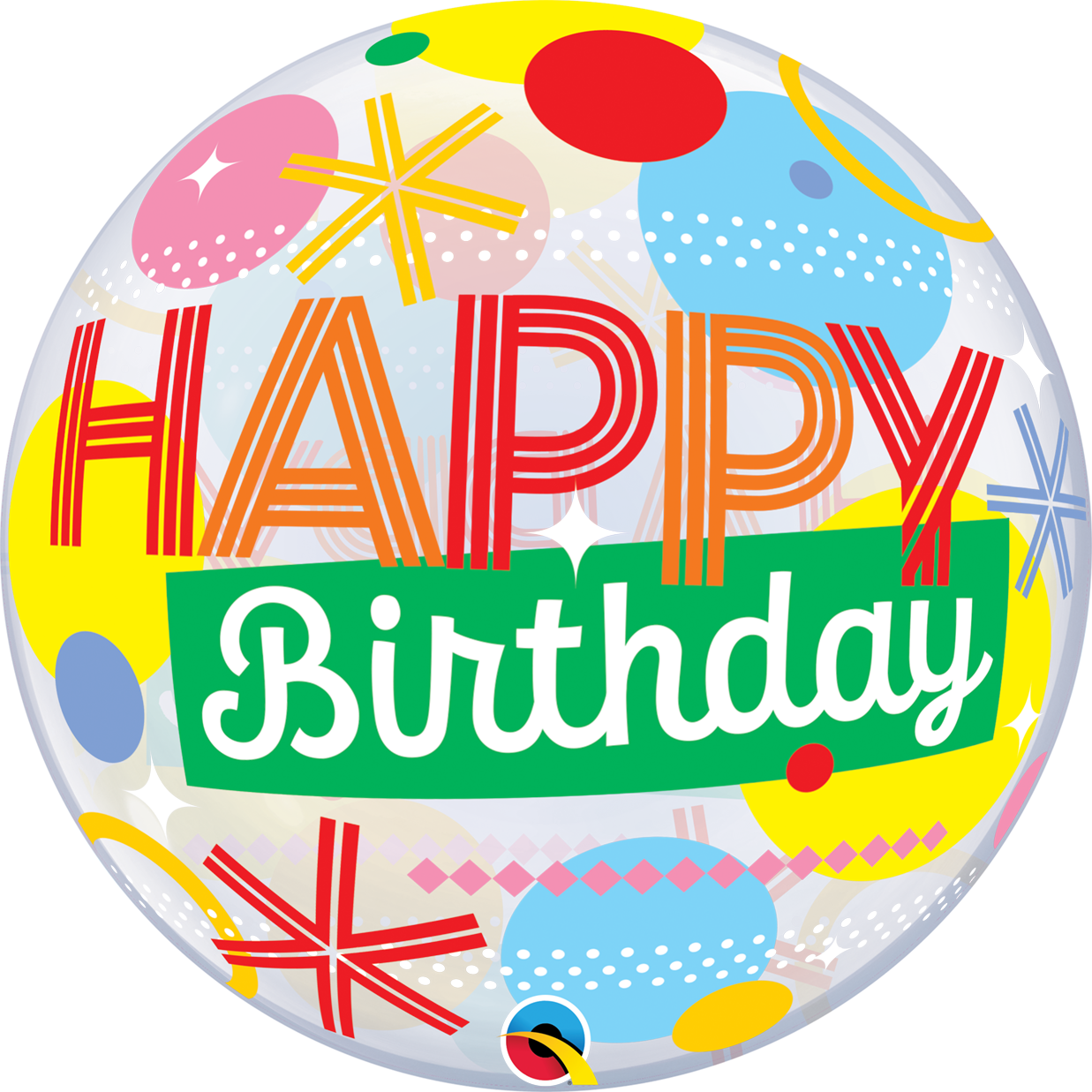 Bubble Balloon: Birthday Circles & Dot Stripes