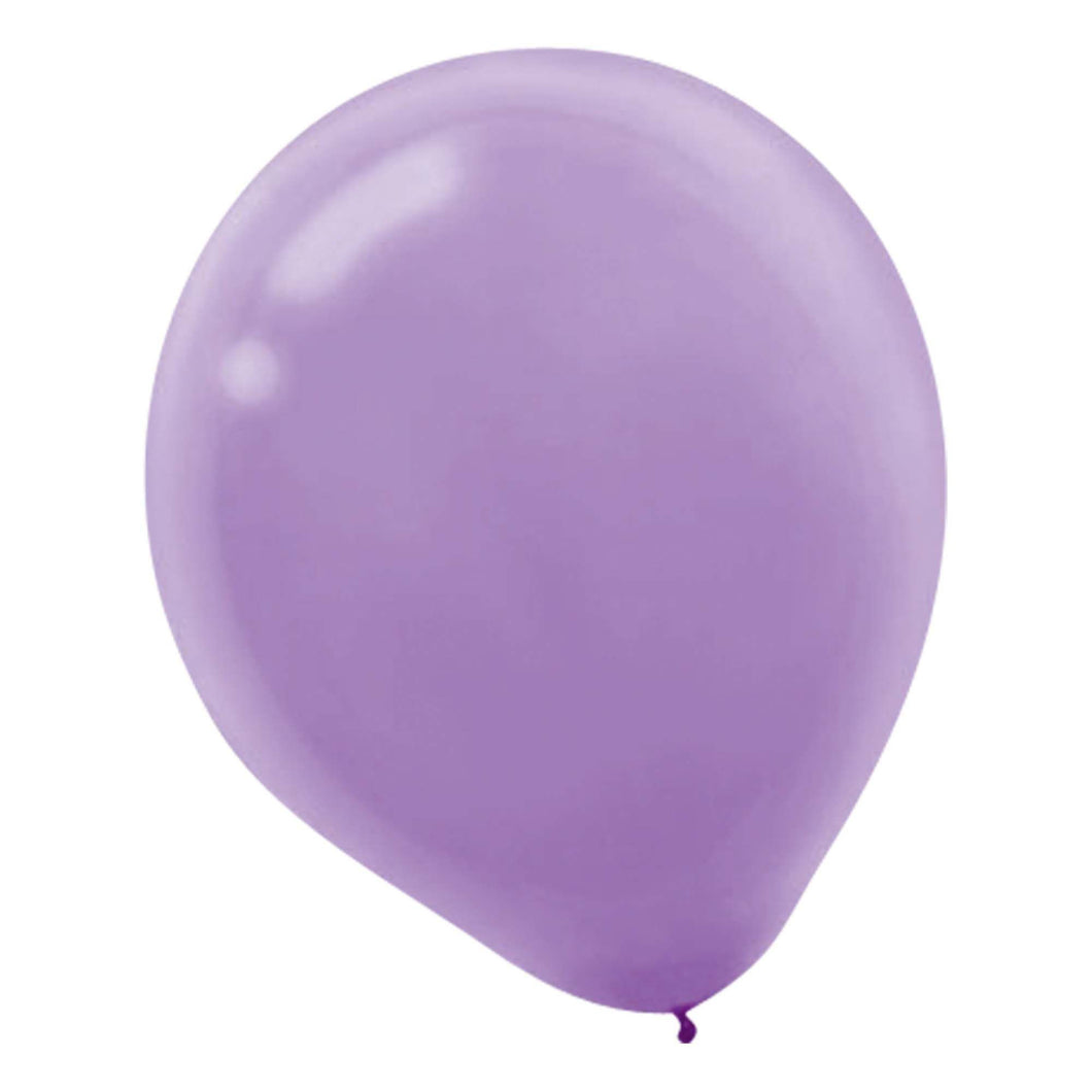 Lavender Solid Color Latex Balloons - Packaged