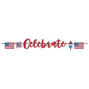 Celebrate USA Glitter Letter Banner