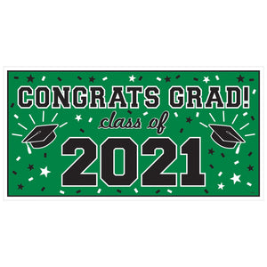 2021 Grad Large Horizontal Banner - Green
