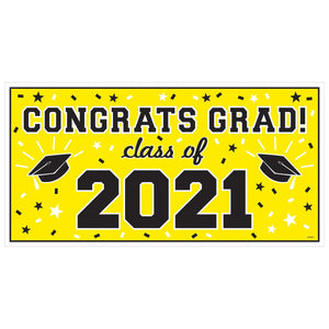 2021 Grad Large Horizontal Banner-Yellow