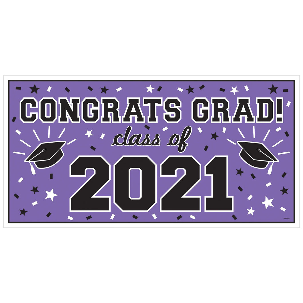 2021 Grad Large Horizontal Banner-Purple