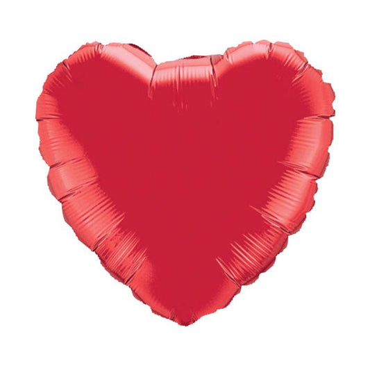 18" Ruby Red Heart Mylar