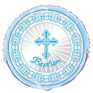 18" Blue Baptism Balloon