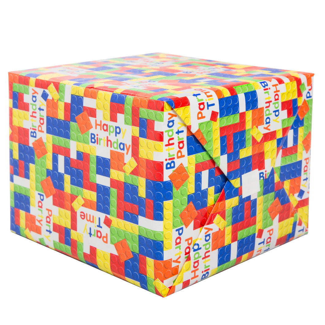 Building Blocks Birthday Wrapping Paper