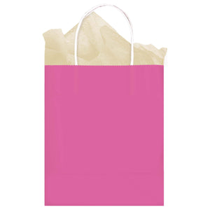 Solid Kraft Medium Bag - Bright Pink