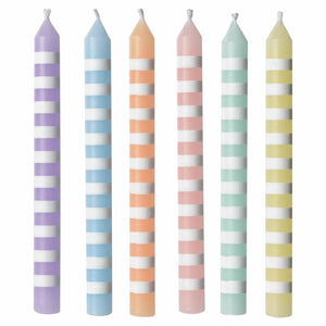 Pastel Striped Candles