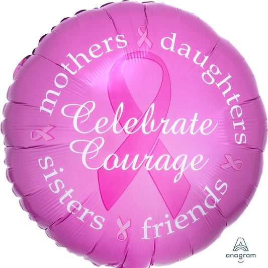 18" Breast Cancer Courage Balloon