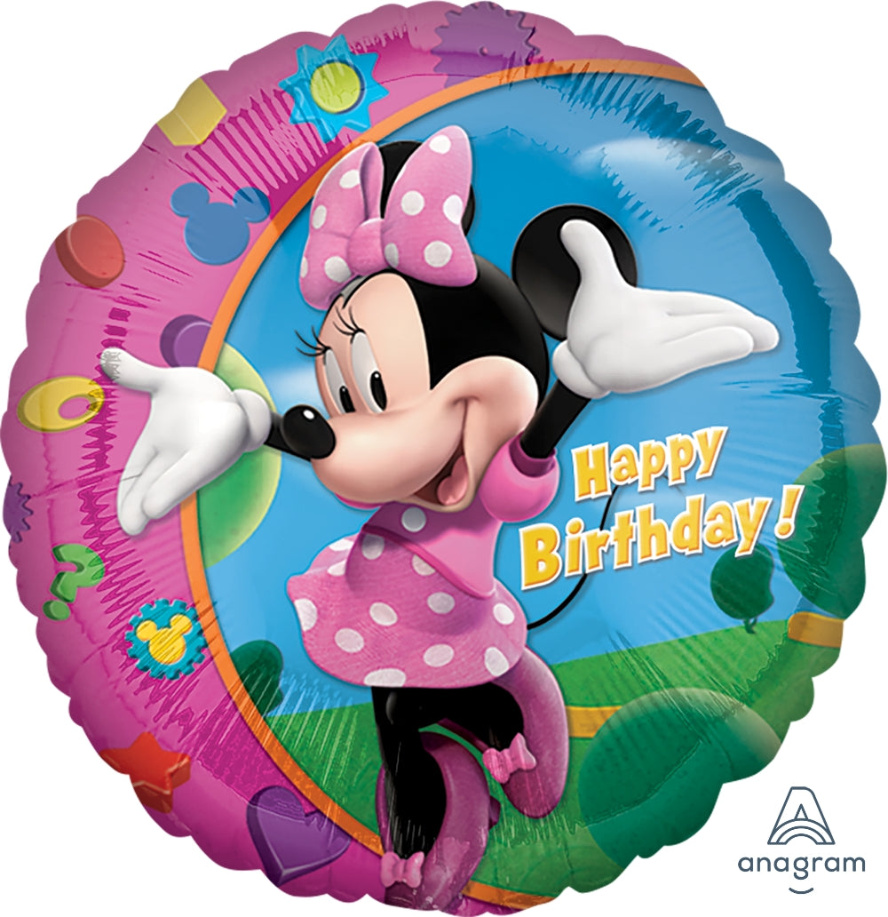 18" Minnie Mouse Happy Birthday Balloon