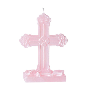 Pink Cross Candle