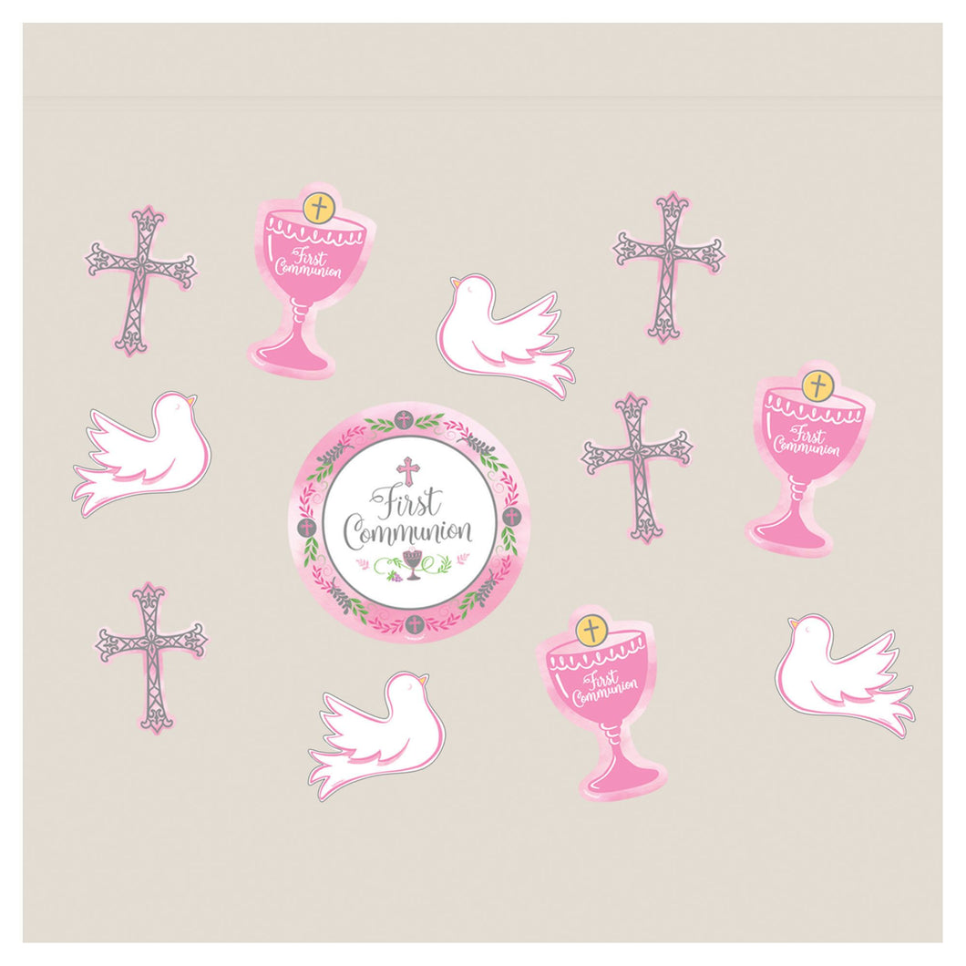 Pink Communion Day Value Pack Cutouts
