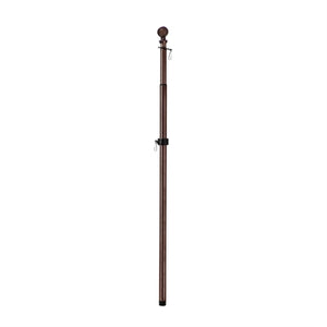 Metal Extendable House Flag Pole - Bronze