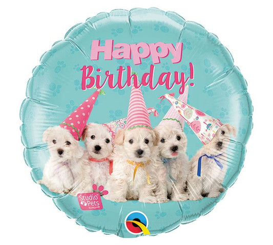 18" Birthday Puppies Mylar