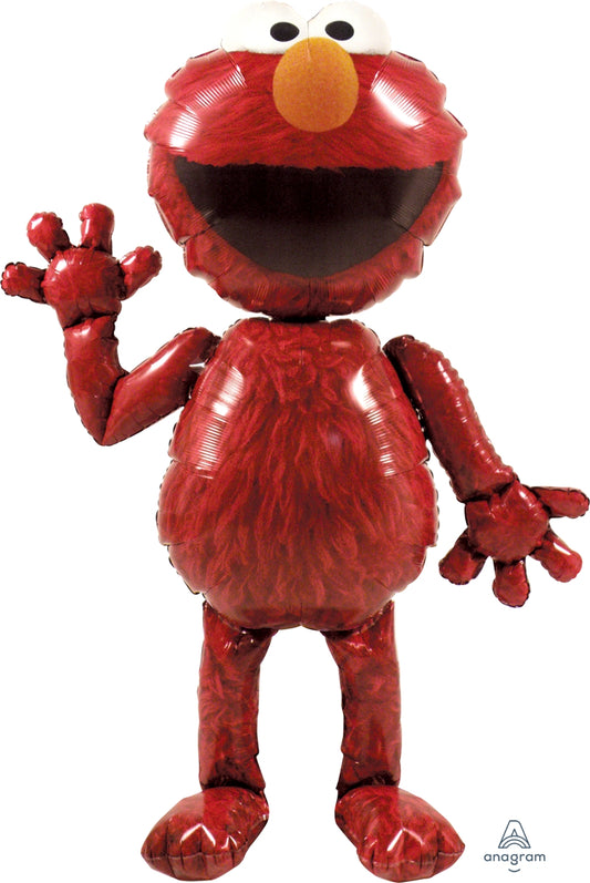 Life-sized inflatable balloon designed to resemble the character Elmo from Sesame Street, with a red color scheme and a happy facial expression. Balloon delivery and pickup in Nesconset or Miller Place, NY.