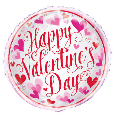 18" Red & Pink Hearts Valentine Balloon