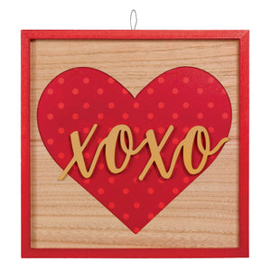 XOXO Heart Die-Cut Hanging Sign