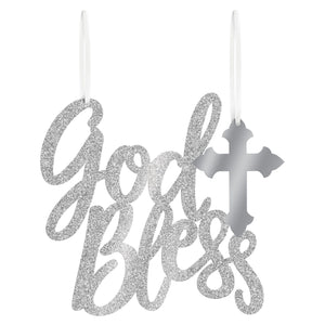 Glitter "God Bless" Sign