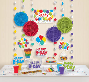 Birthday Balloons Room Decorating Kit 18ct