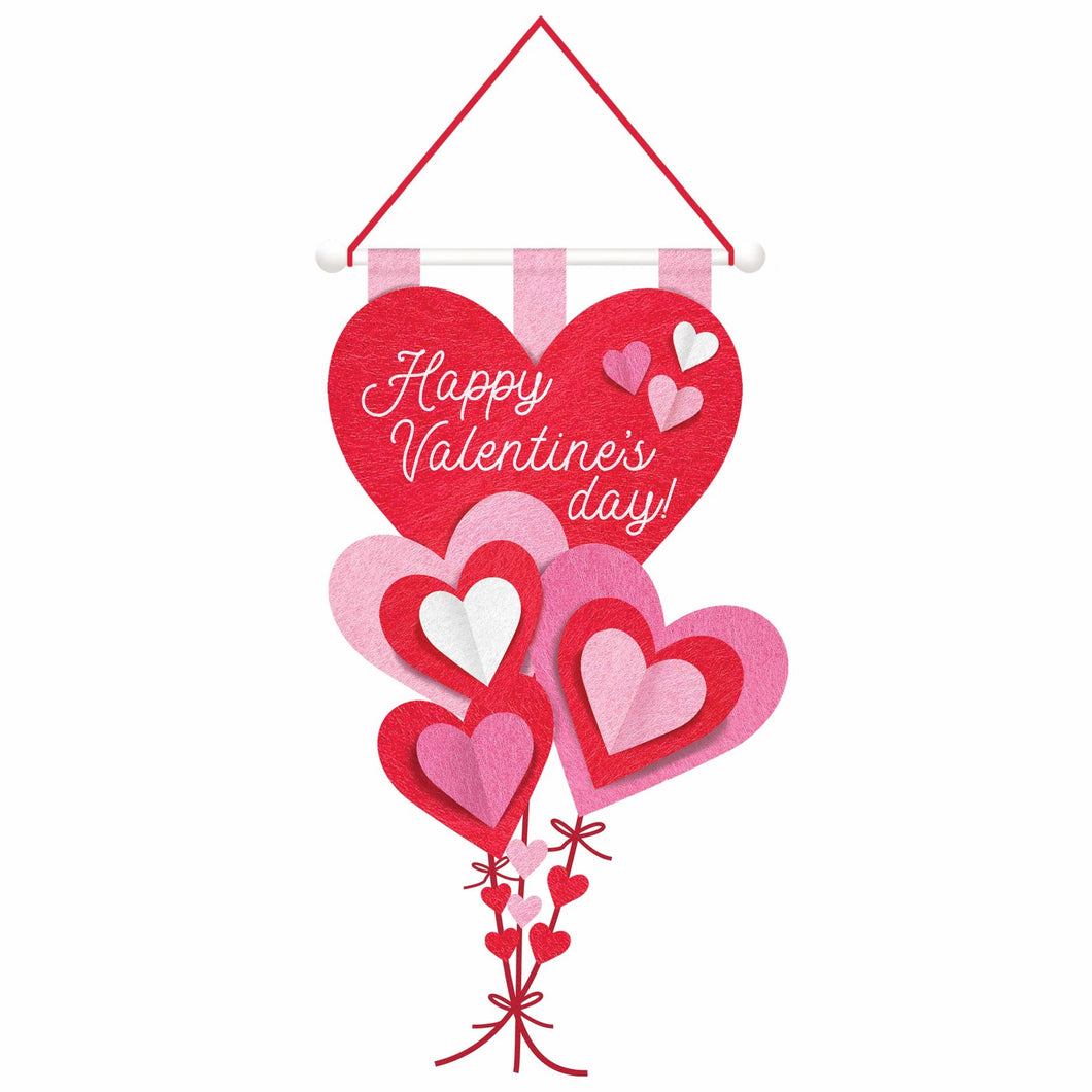 Happy Valentine's Day 3D Felt Banner