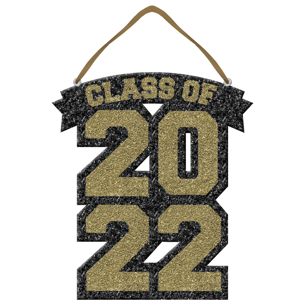 Class of 2022 Glitter Foam Sign - Gold