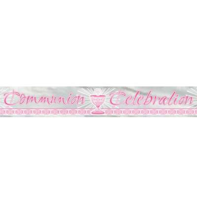 Pink Communion Celebration Banner