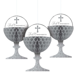 First Communion Honeycomb Chalice Decorations