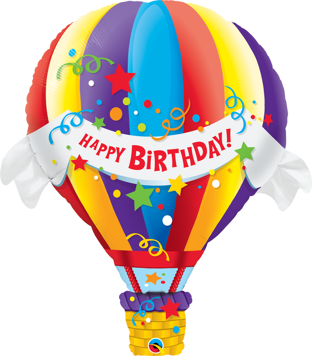 Supershape Birthday Hot Air Balloon