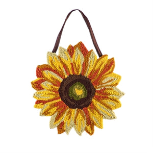 Sunflower Hooked Door Décor